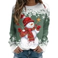 thumbnail image 1 of WEAIXIMIUNG Chandail en Molleton Court à Fermeture Éclair pour Femmes, Imprimé Joyeux Noël, Col Rond, Coupe Ajustée, Manches Longues, Décontracté, Ample, 1 of 4