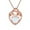 Silver-Rose, variant on Bling Jewelry Womens Created White Opal Heart Pendant Necklace for New Mother Rose Gold Plated Silver