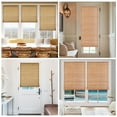thumbnail image 5 of LazBlinds No Tools No Drill Bamboo Roller Shades, Cordless Bamboo Blinds, Light Filtering Roll Up Blinds for Windows, French Door, Porch or Patio, 35'' W x 64'' H, Ceylon Light Russet, 5 of 6