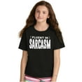 thumbnail image 3 of Fluent in Sarcasm Funny Attitude Crewneck T Shirts Boy Girl Teen Brisco Brands L, 3 of 6
