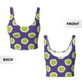 thumbnail image 6 of Sports Bra For Women, Cute Limes Purple Sports Bras For Women High Support, Workout Tank Tops Woman With Removable Cups, 6 of 8