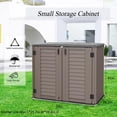 thumbnail image 4 of OFFIGAM 34CuFt Horizontal Resin Storage Shed Lockable Waterproof with 2 Coffee Shelves 50x29x39.5in, 4 of 8