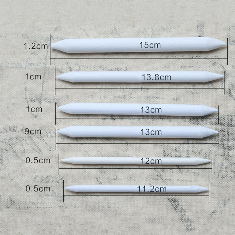 3/6pcs Set Blending Smudge Stump Stick Tortillon Sketch Art White Drawing  Charcoal Sketching Tool Rice Paper Pen Artist Supplies