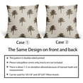 thumbnail image 5 of Brown Palm Tree Pillow Covers 18X18 InchTropical Coconut Trees Coastal Plants Decorative Pillow Cases Set of 2 Summer Retro Cotton Linen Throw Pillows Home Decor for Sofa Couch Cushion Outdoor, 5 of 6