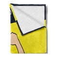 thumbnail image 2 of Feminist Soft Flannel Fleece Throw Blanket, Cartoon Woman with We Can Do It Words on a Speech Bubble Social Movement Theme, Cozy Plush for Indoor and Outdoor Use, 50" x 60", Multicolor, by Ambesonne, 2 of 5