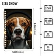 thumbnail image 3 of Dog Music Earphone Ring Binder Notebook Journey Note Diary College Ruled Spiral Notebook Study Loose Leaf Paper A5 60 Pages, 3 of 8
