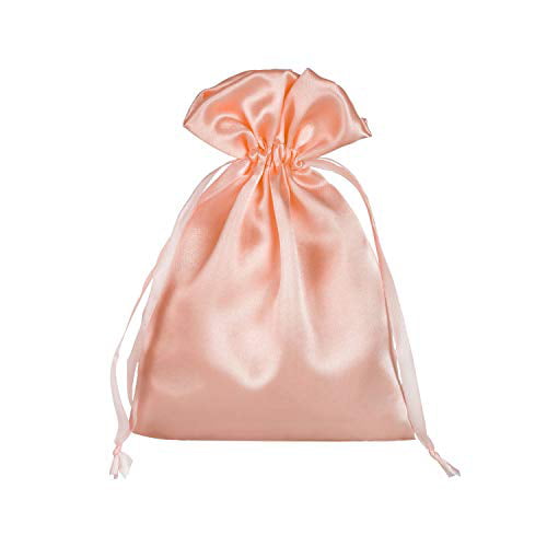 AKLVBL 50 Pack 6x9.5 White Satin Bags Small Gift Bags Jewelry Bags Drawstring Pouch Wedding Favor Bags Party Favor Bags,Satin Gift Bags Baby Shower Bags 