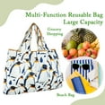 thumbnail image 5 of Wrapables Large & Small Foldable Tote Nylon Reusable Grocery Bags, Set of 2, King Penguin, 5 of 8