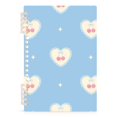 thumbnail image 2 of Haosy Blue Lace Cherry Heart Notebooks 2 Pcs 1-subject Journal 60 Sheets A5 College Ruled Paper Detachable Ring 8.3"x5.7", 2 of 8