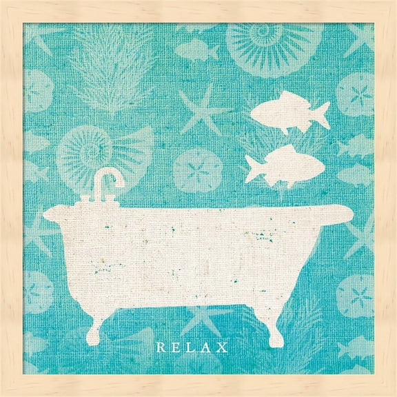 Pacific Bath I by Studio Mousseau, Framed Wall Art, 13.25W x 13.25H