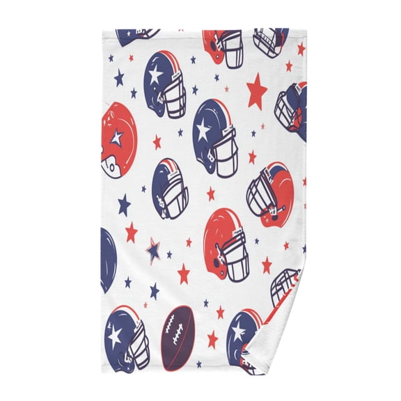 Yayeee 100% Cotton Hand Towels for Bathroom 16" x 28" Soft Absorbent Kitchen Towel, Star Spangled Helmets