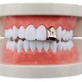 thumbnail image 2 of HAHDAXIA 2 Pcs Iced Out Teeth Grillz for Hip Hop Grills for Your Teeth Top and Bottom, Rapper Costume Cosplay Teeth Jewelry and Accessories - for Photo Video Shoots, Clubbing, 2 of 4