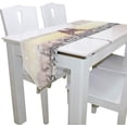 thumbnail image 3 of SKYSONIC Table Runner Snowy Paris Eiffel Tower Washable Table Cloth Runner for Holiday Home Wedding Table Top Decoration 13x90 Inches, 3 of 5