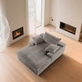thumbnail image 5 of eVita 67'' Gray Oversized Upholstered Sleeper Couch, Chaise Lounge Chair Sofa Bed, Fluffy Plush Faux Fur Cloud Sofas Couches for Living Room, Gray, 5 of 5