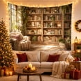 thumbnail image 3 of Leather Armchair Library Tapestry Wall Hanging, 3 of 7