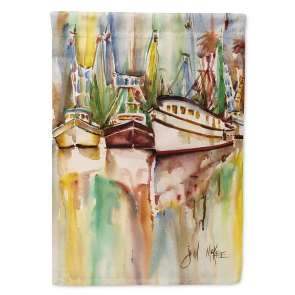 Carolines Treasures JMK1157CHF Ocean Springs Deep Sea Fishing Boats Flag Canvas House Size  Large multicolor