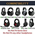 thumbnail image 2 of SOULWIT Replacement Headband Pad Kit for Sennheiser Game One/HD515/HD518/HD555/HD558/HD559/HD569/PC360/PC373d Headphones, Head Band Top Cushion Cover Repair Part for EPOS Game One Headsets - Black, 2 of 6
