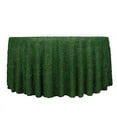 BalsaCircle 120 in Green Shaggy Fringe Polyester Round Tablecloth ...