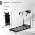 thumbnail image 2 of YYAo Treadmill,Electric Treadmill Machine,Walking Jogging Machine,Folding Treadmill with 12 Preset Programs and LCD Display-Black, 2 of 8