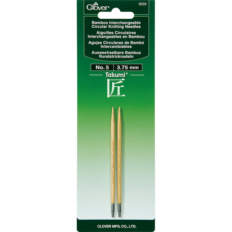 Clover Bamboo Interchangeable Circular Knitting Needles - No. 9 - 5.5 mm -  3639