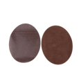thumbnail image 2 of 6x Autocollants Décoratifs à Coudre et Repasser Patchs en Fer Réparation Coudière Genou Applique Ovale Marron, 2 of 7