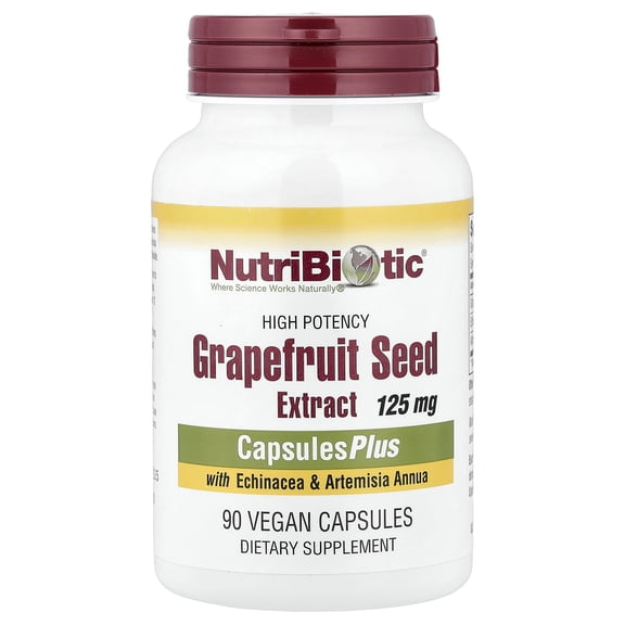 NutriBiotic Grapefruit Seed Extract CapsulesPlus, 90 Count Capsules