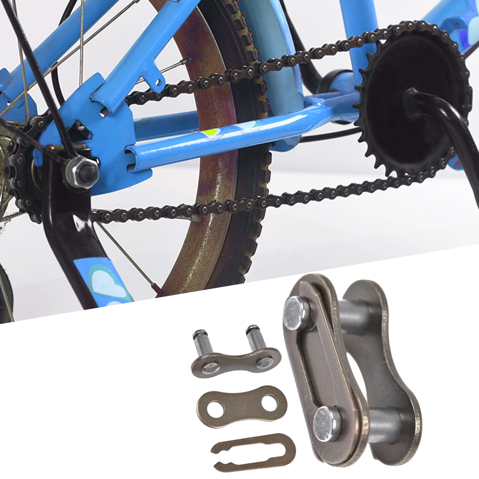 Reusable Single Speed Chain for Mountain Bike Road Bicycle,1/2 x 11/128 Inch 116 Links Mingting 10 Speed Bike Chain