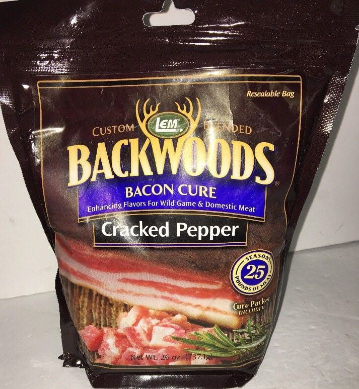 New Backwoods Cracked Pepper Bacon Cure-26 Oz-Seasons 25LBS MEAT-Ships N 24 HRS
