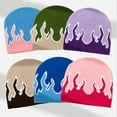thumbnail image 2 of AKcxy Women Y2K Flame Beanie Knitted Hats Winter Fall Men Warm Skull Caps, 2 of 3