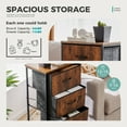 thumbnail image 4 of JIOABL 4 Drawer Chest Organizer with Fabric Bins, Dresser for Bedroom, Tall Steel Frame, Rustic Brown, 4 of 5