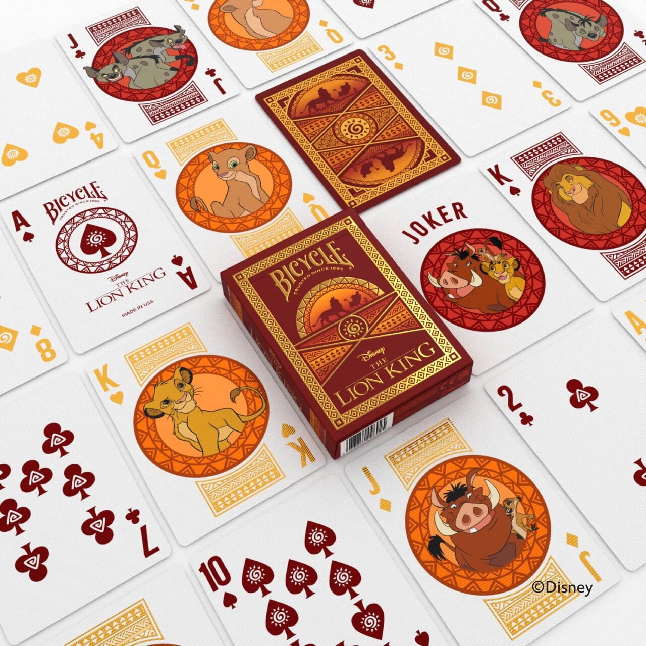 Bicycle Playing Cards, Lion King Inspired, Poker Size Standard
