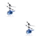 thumbnail image 3 of Vogacara Helicóptero de dibujos animados para niños, avión de Control remoto de plástico ABS para interiores y exteriores, avión de apagado Azul 2piezas Vogacara CBP036139, 3 of 5