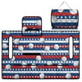 thumbnail image 5 of Whosucclay Patriotic Stars and Stripes with Golf Balls Pattern Club Car Seat Covers, 4 Storage Pockets for EZGO Ds Precedent Tempo, 51.18 x 30.3 inches, 5 of 9