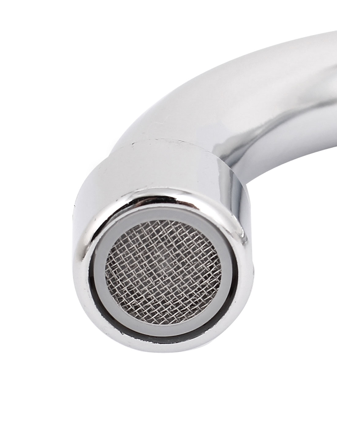 Kitchen Silver Tone Single Lever Swan Neck Water Sink ...