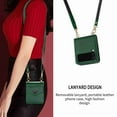 thumbnail image 3 of Decase for Z Flip 4 Case, Galaxy Z Flip 4 Wallet Case with Strap Lanyard Crossbody & Card Holder, Leather Protective Phone Case Cover with Adjustable Shoulder Strap, Green, 3 of 6
