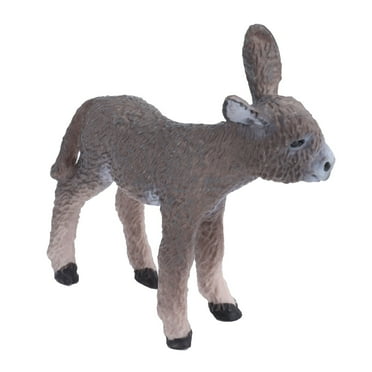 Donkey Farm Animal, Table Decoration Ornament Miniature Donkey Toy Figurine 1.8" X 1.6" Farm Animal Figurine For Kids For Home Dollhouse