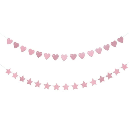 

2pcs Bunting Banners Hanging Garlands Paper String Flags Valentine Pendants