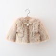 thumbnail image 2 of Mercatoo Toddler Baby Girls Faux Fu𝗿 Coats Furry Jacket Winter Thick Warm Jacket Trench Button Closure Cozy Outwear, 2 of 4