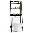 thumbnail image 1 of Gymax 3-Shelf Over-The-Toilet Storage Rack Bathroom Shelf Organizer Space Saver Brown, 1 of 10