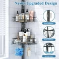 thumbnail image 2 of Alupssuc 4-Tier Rustproof Tension Shower Caddy, for Bathtub Shampoo Storage Bathroom Organizer, Adjustable Shower Shelves from 23 to 125 inches, with 4 Upgrade Large Capacity Adjustable Baskets, 2 of 7
