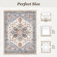 thumbnail image 5 of SIXHOME 8'x10' Eastern Classic Area Rug Washable Distressed Carpet Vintage Medallion Rugs for Living Room Bedroom Kitchen Dining Room Retro Neutral Home Decor Blue, 5 of 6