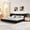 Black+MDF, variant on HMYG King Extra Large Chenille Platform Bed with Curved Headboard and Metal Legs, Beige