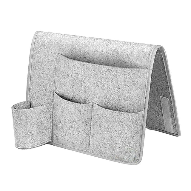 Bedside Caddy, Felt Bedside Storage Organizer Home Mattress Sofa Table Cabinet Light Grey