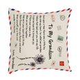 thumbnail image 3 of Toystoory Funda de almohada de piel de melocotón con letras de 45x45cm, diseño personalizado, funda de almohada decorativa, funda de cojín para el Decoración del hogar GM a nieto Toystoory HA002997-13, 3 of 6
