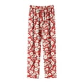 thumbnail image 5 of ALLLIST Pajamas Ladie Pants Bottoms Red Floral Breathable Home Clothes Women Loungewear, 5 of 5
