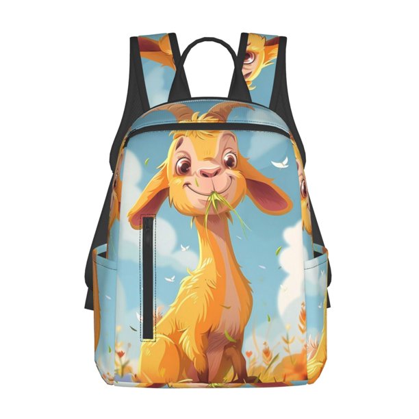 Balery Happy Goat In Meadow Mochila ligera para hombre y mujer: duradera e impermeable, ideal para la escuela, el trabajo, viajes y uso diario.