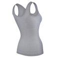thumbnail image 4 of Elle Women's Body Shaping Camisoles 4-Pack Scoop Tank Tops Shapewear Tummy Control Seamless Plus Nude/White, 4 of 18