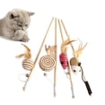 thumbnail image 4 of Cat Interactive Toys with Feather Mouse and Bell Design for Playing Assorted Color 4pcs, 4 of 9