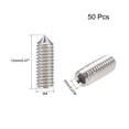 thumbnail image 2 of Unique Bargains 50 Pcs M4x12mm Internal Hex Socket Set Grub Screws Cone Point 304 Stainless Steel Screw, 2 of 3