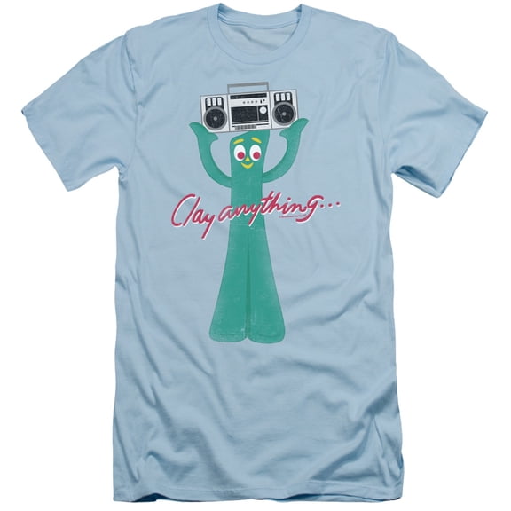 Gumby Clay Anything S/S Adult 30/1 T-Shirt Light Blue